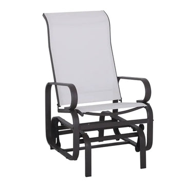 Outsunny Gliding Lounger Chair, Outdoor Swinging Chair with Smooth Rocking Arms and Lightweight Construction for Patio Backyard, Cream White - product image 1