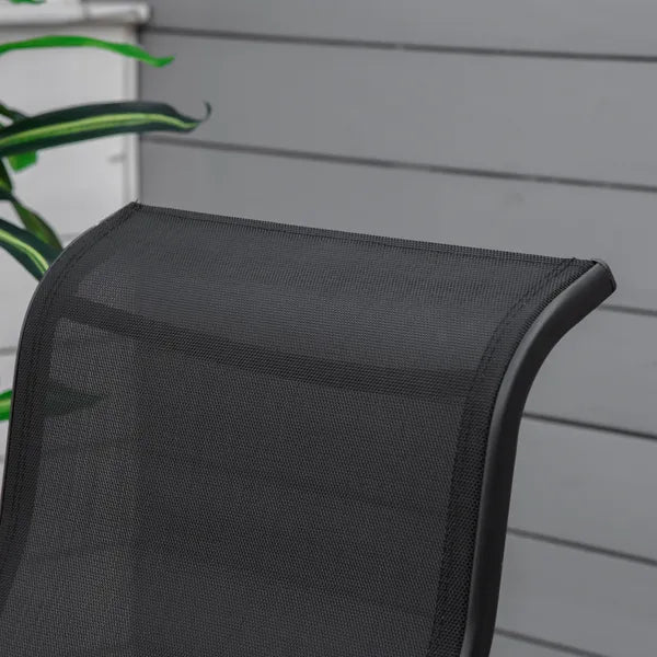 Outsunny Gliding Relaxation: Lightweight Black Outdoor Glider Rocker with Smooth Rocking Arms - product image 9