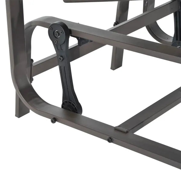 Outsunny Gliding Rocking Chair, Patio Swinging Chair with Smooth Rocking Arms and Lightweight Construction for Patio Backyard, Gray - product image 9