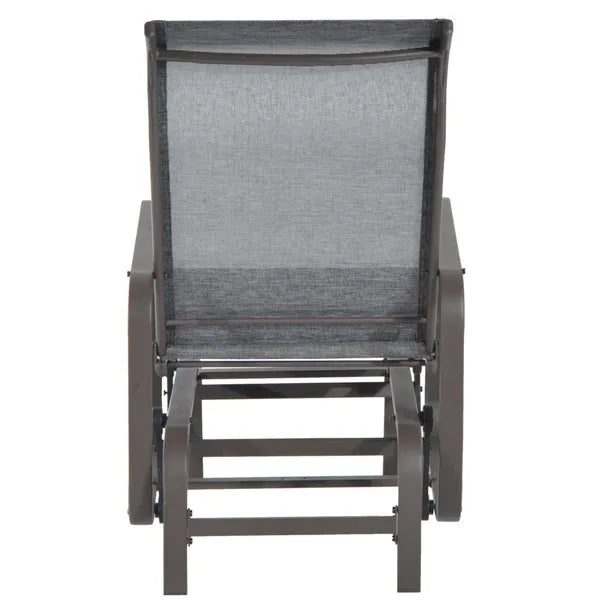 Outsunny Gliding Rocking Chair, Patio Swinging Chair with Smooth Rocking Arms and Lightweight Construction for Patio Backyard, Gray - product image 7