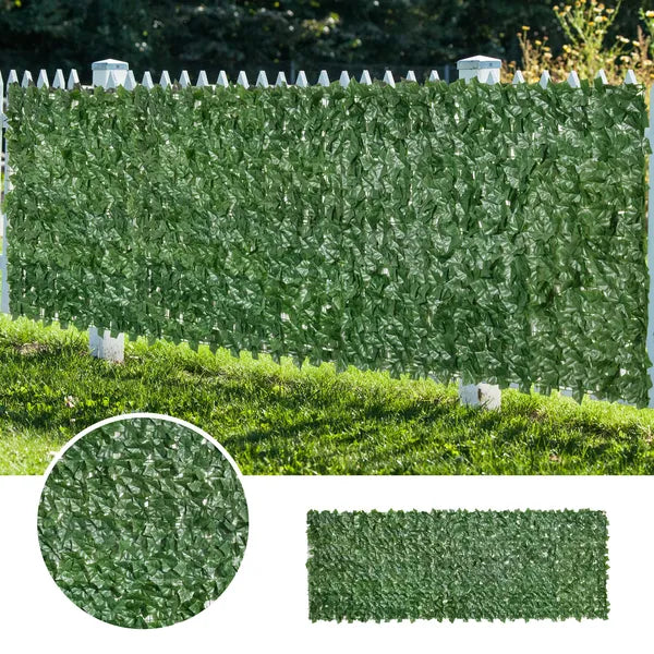 Outsunny Grass Wall Panels, 118x39 Artificial Grass Wall, Outdoor Fabric, Greenery Backdrop Panels Wall for Outdoor, Indoor, Dark Green - product image 8