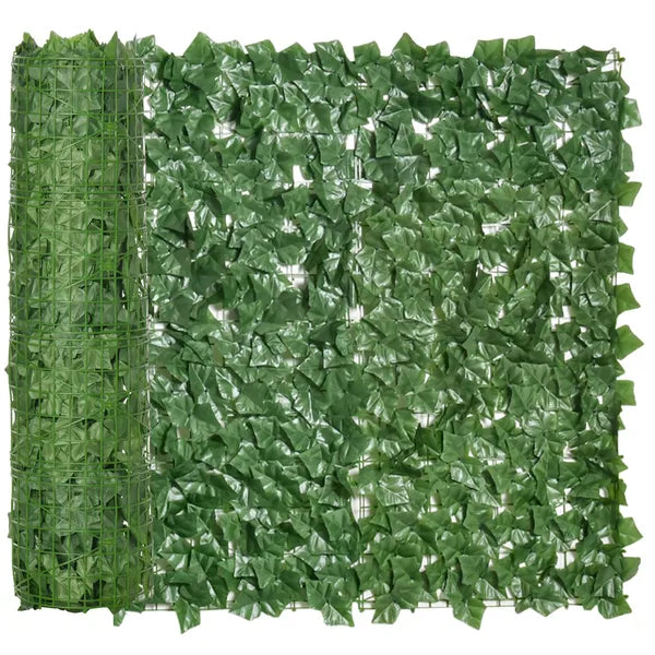 Outsunny Grass Wall Panels, 118x39 Artificial Grass Wall, Outdoor Fabric, Greenery Backdrop Panels Wall for Outdoor, Indoor, Dark Green - product image 1
