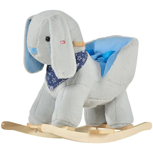Qaba Plush Rocking Rabbit with Cradlesong Gray for Ages 18-36 Months - product image 10