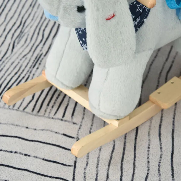 Qaba Plush Rocking Rabbit with Cradlesong Gray for Ages 18-36 Months - product image 12
