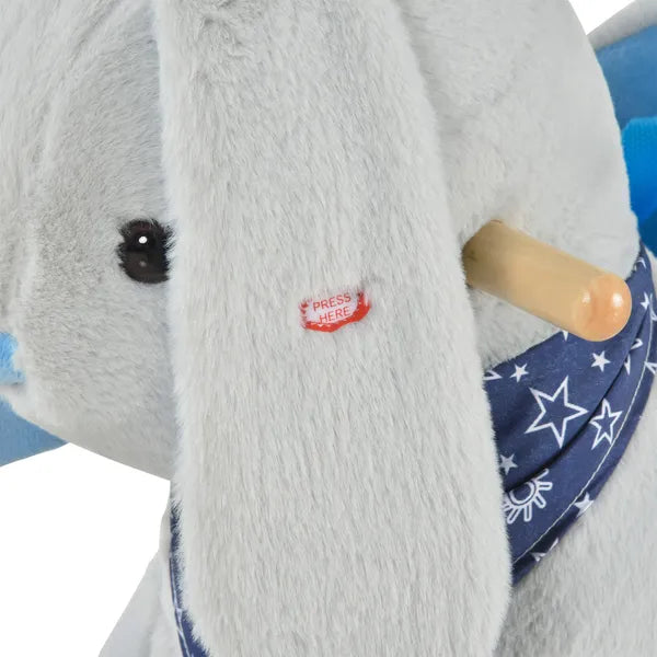 Qaba Plush Rocking Rabbit with Cradlesong Gray for Ages 18-36 Months - product image 13