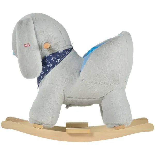 Qaba Plush Rocking Rabbit with Cradlesong Gray for Ages 18-36 Months - product image 11