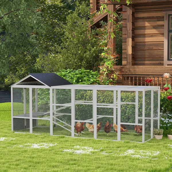 Gray Wooden Chicken Coop for 6-10 Chickens with Storage Perches 49"x48"x12.5" Poultry Essentials - product image 10