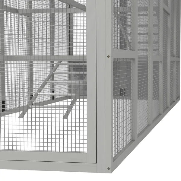 Gray Wooden Chicken Coop for 6-10 Chickens with Storage Perches 49"x48"x12.5" Poultry Essentials - product image 8