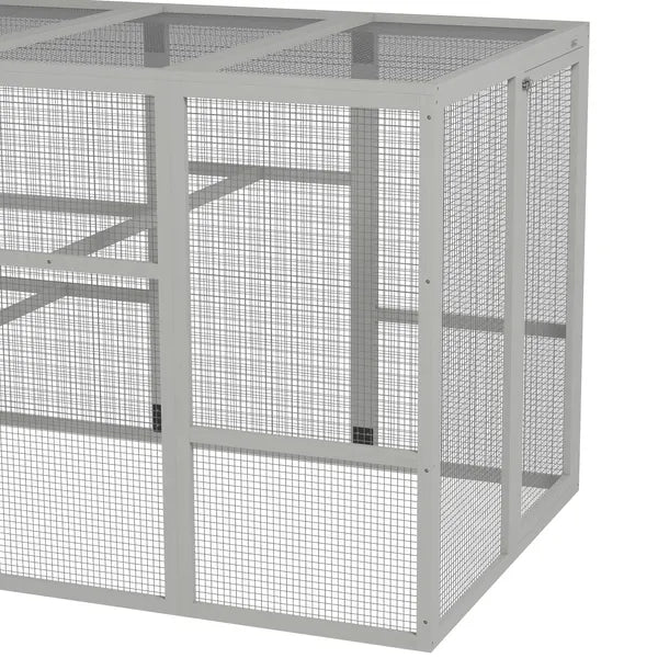 Gray Wooden Chicken Coop for 6-10 Chickens with Storage Perches 49"x48"x12.5" Poultry Essentials - product image 9