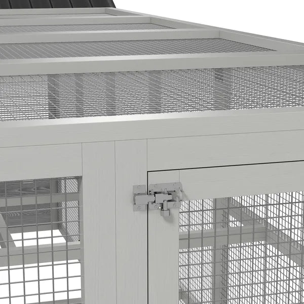 Gray Wooden Chicken Coop for 6-10 Chickens with Storage Perches 49"x48"x12.5" Poultry Essentials - product image 7