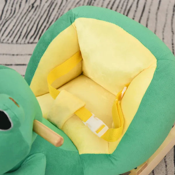 Green Frog Plush Rocking Horse with Music, Seat Belt and Hand Puppet, Ages 18 to 36 Months - product image 9
