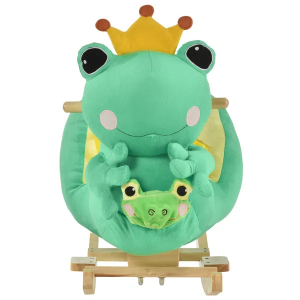 Green Frog Plush Rocking Horse with Music, Seat Belt and Hand Puppet, Ages 18 to 36 Months - product image 8