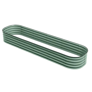 Green Galvanized Garden Bed 8' Metal Planter Box DIY Stock Tank Safety Edging for Herbs Vegetables - product image 1