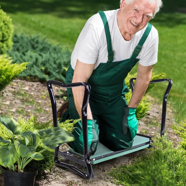 Outsunny Green Garden Kneeler and Seat Bench - Padded, Foldable Stool with Gardening Knee Pads for Comfortable Planting - product image 7