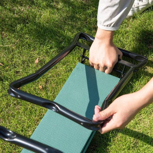 Outsunny Green Garden Kneeler and Seat Bench - Padded, Foldable Stool with Gardening Knee Pads for Comfortable Planting - product image 9