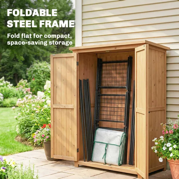 Greenhouse for Outdoors, Portable Greenhouse with 6 Shelves, UV-resistant PE Cover, Roll-up Door, White - product image 8