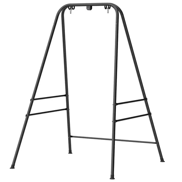 Outsunny Hammock Chair Stand Indoor and Outdoor Use with Anti-Slip Foot Pads, 2 Carabiners, Black - product image 1