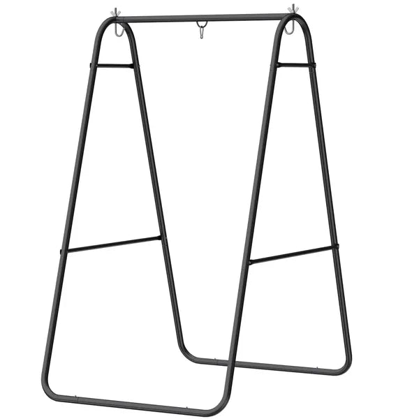 Outsunny Hammock Chair Stand Only Heavy Duty Solid Steel A-Frame for Hanging Hammock, Egg Chair, Max Load 330 lb, Black - product image 1