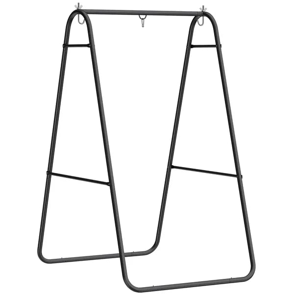 Outsunny Hammock Chair Stand Only Heavy Duty Solid Steel A-Frame for Hanging Hammock, Egg Chair, Max Load 330 lb, Black - product image 11