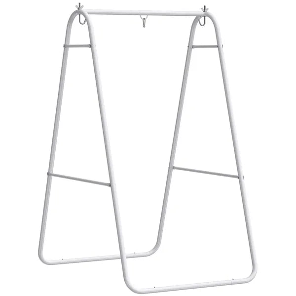 Outsunny Hammock Chair Stand Only Heavy-Duty Solid Steel A-Frame for Hanging Hammock, Egg Chair, Max Load 330 LBS, White - product image 11