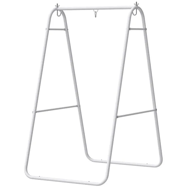 Outsunny Hammock Chair Stand Only Heavy-Duty Solid Steel A-Frame for Hanging Hammock, Egg Chair, Max Load 330 LBS, White - product image 1