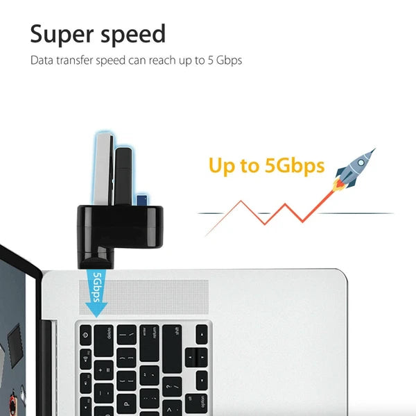 3 Port USB 3.0 Hub Splitter Adapter for Desktop PC Laptop and Mac - product view 10
