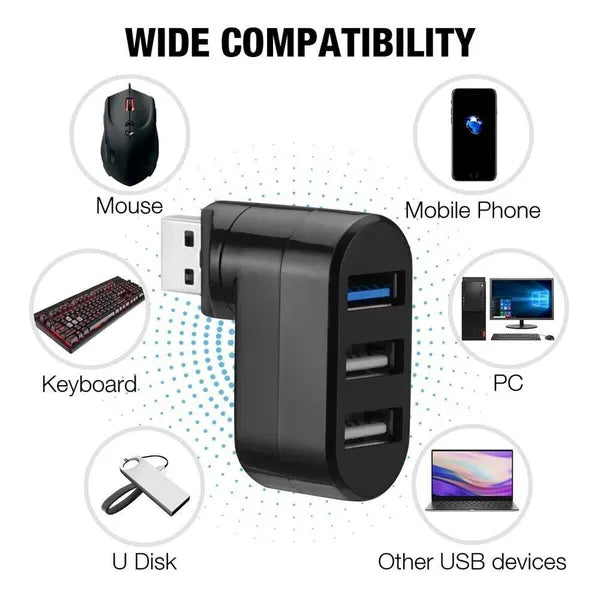3 Port USB 3.0 Hub Splitter Adapter for Desktop PC Laptop and Mac - product view 15