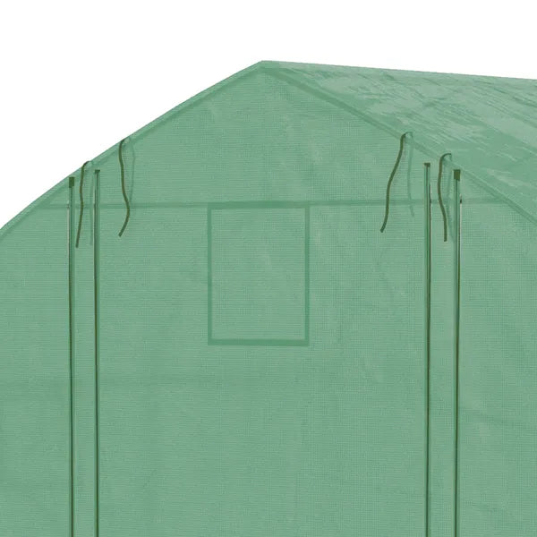 Outsunny High Tunnel Greenhouse 11.5' Large Walk-In with Mesh Door and Windows - product image 9