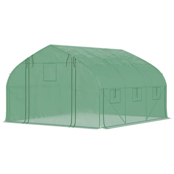 Outsunny High Tunnel Greenhouse 11.5' Large Walk-In with Mesh Door and Windows - product image 8
