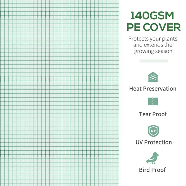 Outsunny High Tunnel Greenhouse 11.5' Large Walk-In with Mesh Door and Windows - product image 5