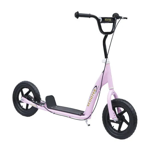 HOMCOM Adjustable Height Kick Scooter for Kids 5-12, Non-Slip Footplate, Big Wheels, Rear Brake, Pink - product image 1