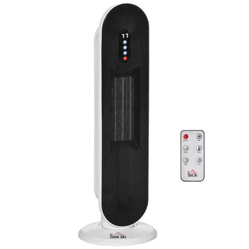 HOMCOM Home Space Heater, Portable Electric Heaters with 45 Degree Oscillation, Remote Control, 24H Timer and Overheating Protection, 1500W/1000W - product image 1