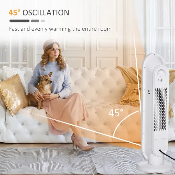 HOMCOM Home Space Heater, Portable Electric Heaters with 45 Degree Oscillation, Remote Control, 24H Timer and Overheating Protection, 1500W/1000W - product image 7
