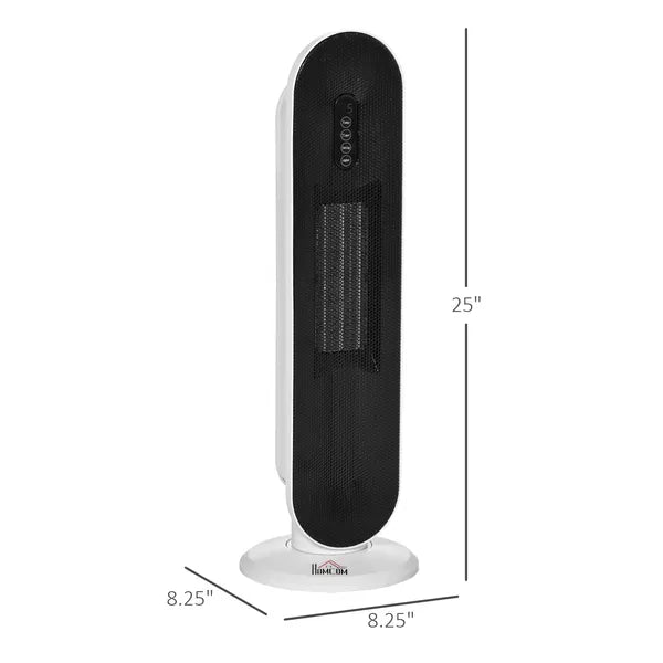 HOMCOM Home Space Heater, Portable Electric Heaters with 45 Degree Oscillation, Remote Control, 24H Timer and Overheating Protection, 1500W/1000W - product image 3