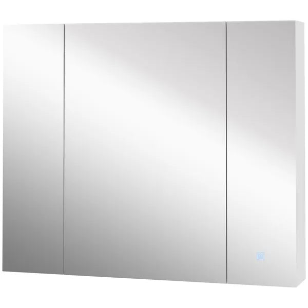 Illuminated Organization: White LED Bathroom Mirror Cabinet with Dimmer, USB and 3 Doors - product image 12