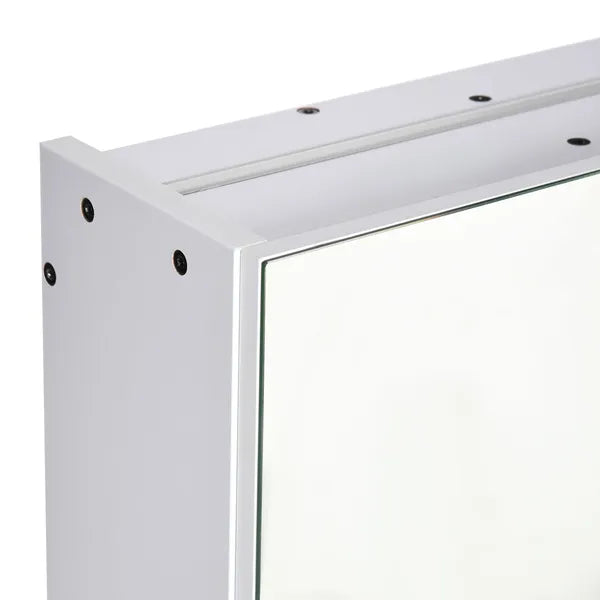 Illuminated Organization: White LED Bathroom Mirror Cabinet with Dimmer, USB and 3 Doors - product image 8