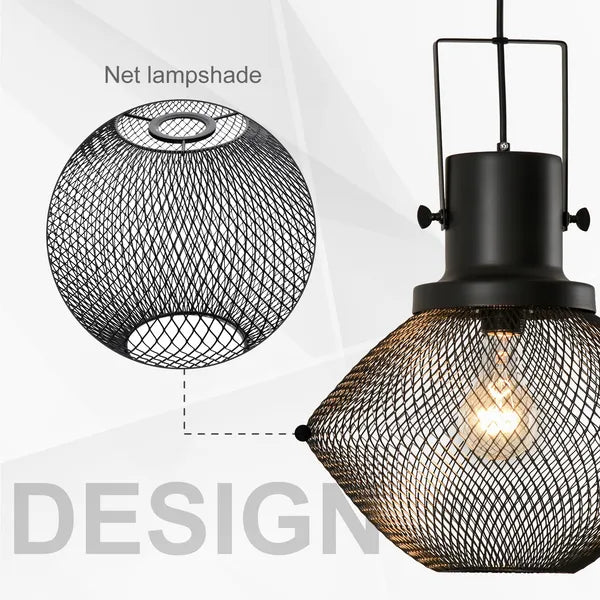 Industrial Pendant Light Fixtures with Adjustable Hanging Chain, Black - product image 5