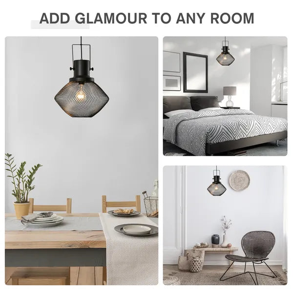 Industrial Pendant Light Fixtures with Adjustable Hanging Chain, Black - product image 7