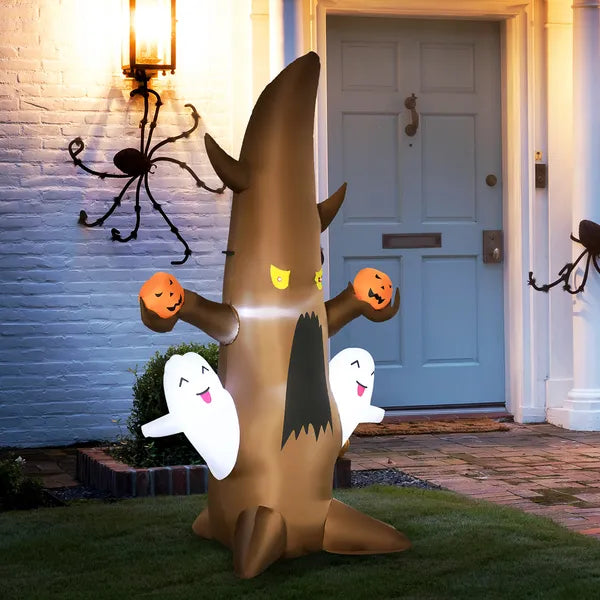 Inflatable Halloween Ghost Tree Smiling Ghost Pumpkins 5ft LED Outdoor Decor Lawn Garden Party - product image 10