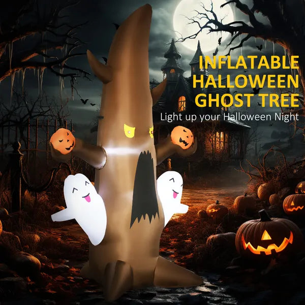 Inflatable Halloween Ghost Tree Smiling Ghost Pumpkins 5ft LED Outdoor Decor Lawn Garden Party - product image 4