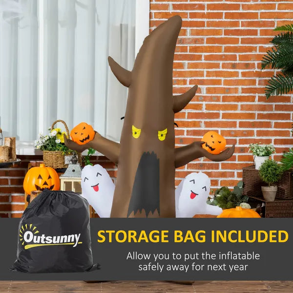 Inflatable Halloween Ghost Tree Smiling Ghost Pumpkins 5ft LED Outdoor Decor Lawn Garden Party - product image 9
