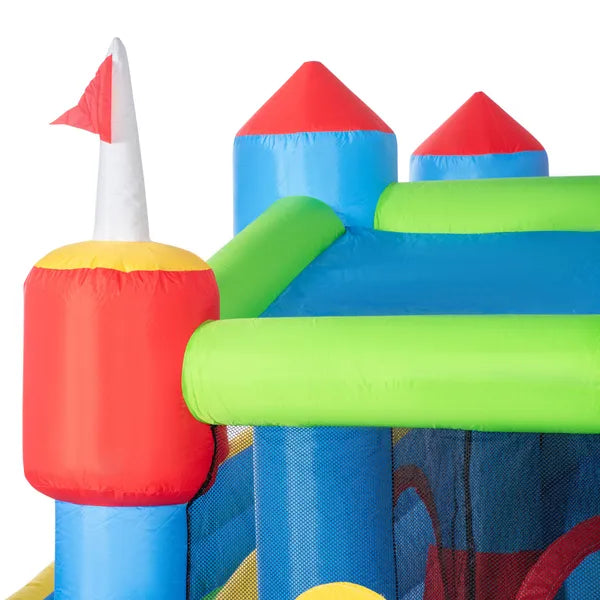 Outsunny Inflatable Water Slide Park 6-in-1 Kids Bounce House Castle with Pool Cannon Slide Trampoline Throwing Wall 450W Blower - product image 9