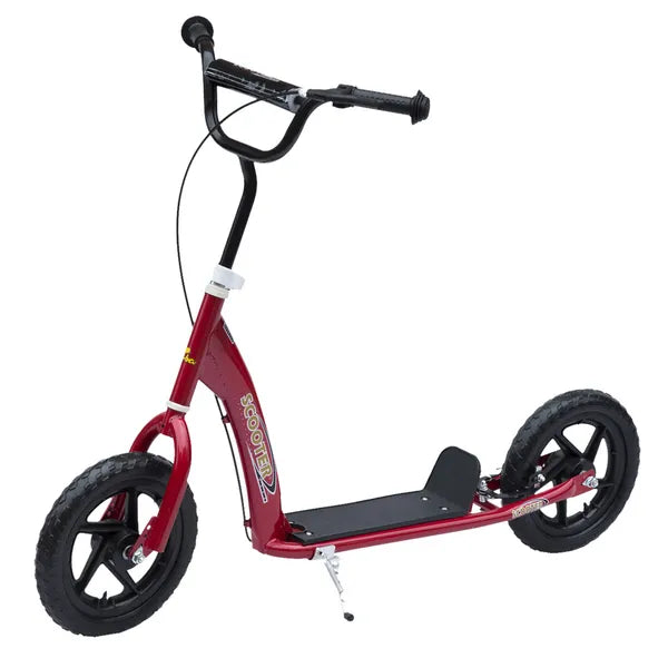 HOMCOM Kick Scooter for Kids 5-12 Years Old with Adjustable Height Handlebar, Non-slip Footplate, Big Wheels, Rear Brake, Red - product image 12
