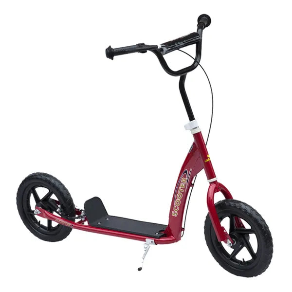 HOMCOM Kick Scooter for Kids 5-12 Years Old with Adjustable Height Handlebar, Non-slip Footplate, Big Wheels, Rear Brake, Red - product image 1