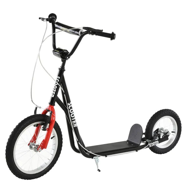 Kick Scooter with Adjustable Handlebar, Teens Ride On Toy with Front and Rear Dual Brakes Inflatable Wheels, For 5+, Black - product image 17