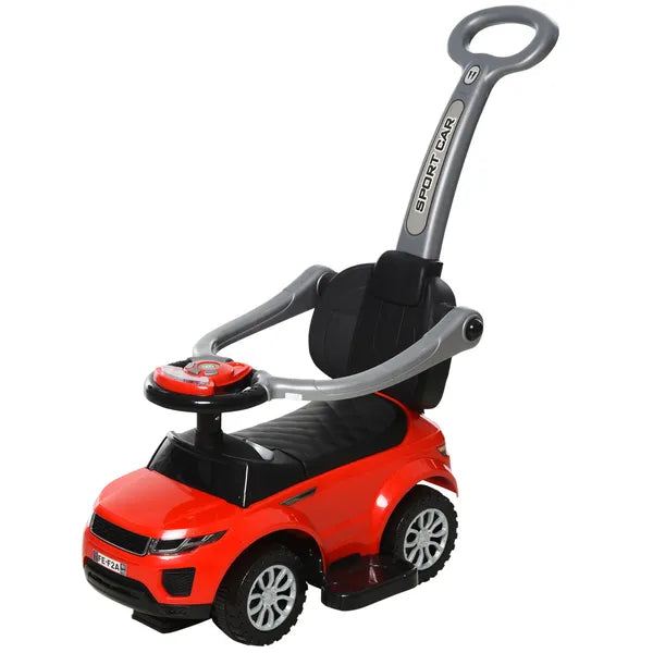 Kids 3 in 1 Push Car Ride-On Stroller Sliding Walking Toy with Horn Music Light Secure Bar for Boys Girls 1-3 Years Old Red - product image 11