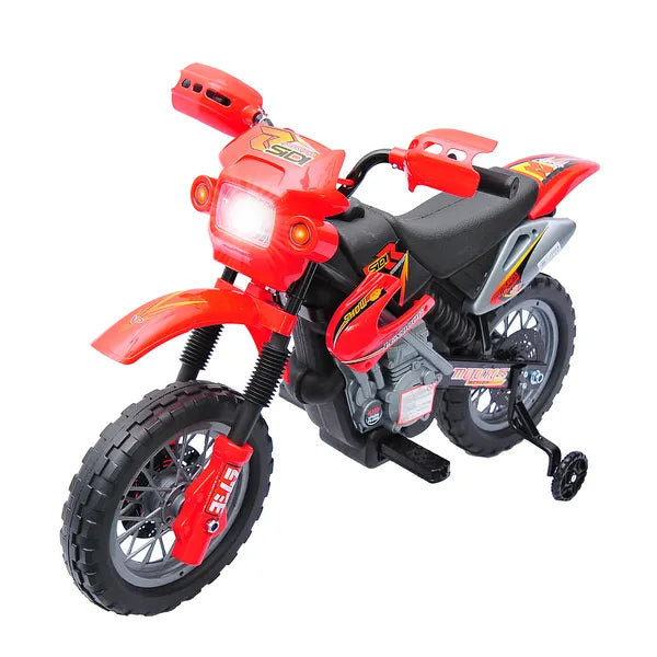 Aosom Kids 6V Electric Ride-On Motorcycle with Training Wheels, Battery-Powered, Red - product image 11