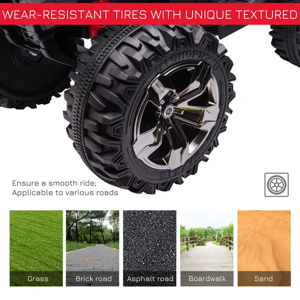 Kids ATV 12V Ride on Car with Music Realistic Headlights Wheels Rechargeable Electric Red - product image 6
