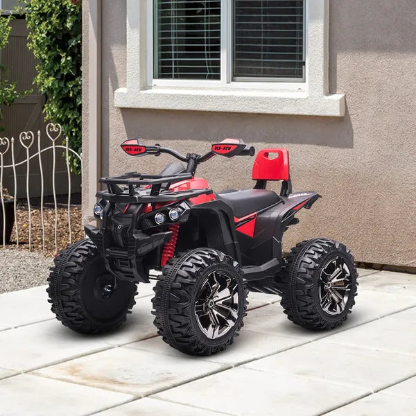 Kids ATV 12V Ride on Car with Music Realistic Headlights Wheels Rechargeable Electric Red - product image 10