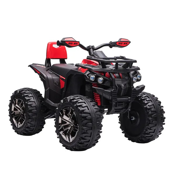 Kids ATV 12V Ride on Car with Music Realistic Headlights Wheels Rechargeable Electric Red - product image 1